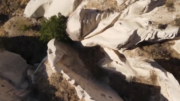 Capadocia vista aérea del paisaje. Pavo. Parque Nacional Goreme — Vídeos de Stock