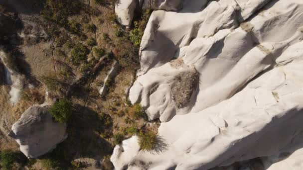 Capadocia vista aérea del paisaje. Pavo. Parque Nacional Goreme — Vídeos de Stock