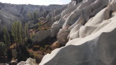 Kapadokya hava manzarası. Hindi. Goreme Ulusal Parkı