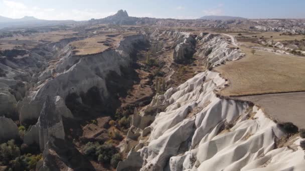 Capadocia vista aérea del paisaje. Pavo. Parque Nacional Goreme — Vídeo de stock