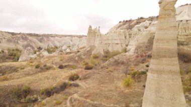 Kapadokya hava manzarası. Hindi. Goreme Ulusal Parkı
