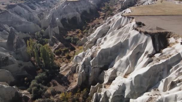 Cappadocia landscape aerial view. Turkey. Goreme National Park — Stock Video