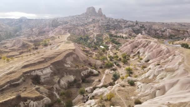Каппадокійський ландшафт. Туреччина. Національний парк Горем — стокове відео