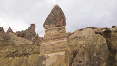 Kapadokya hava manzarası. Hindi. Goreme Ulusal Parkı