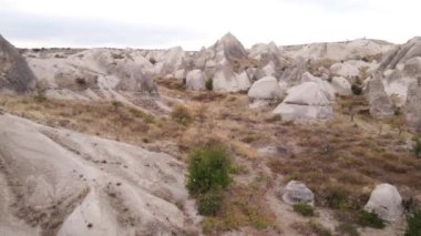 Kapadokya hava manzarası. Hindi. Goreme Ulusal Parkı