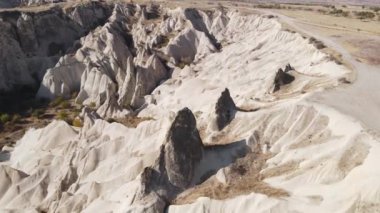 Kapadokya hava manzarası. Hindi. Goreme Ulusal Parkı