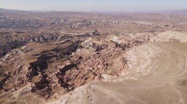 Kapadokya hava manzarası. Hindi. Goreme Ulusal Parkı