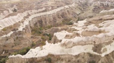 Kapadokya hava manzarası. Hindi. Goreme Ulusal Parkı