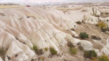Kapadokya hava manzarası. Hindi. Goreme Ulusal Parkı