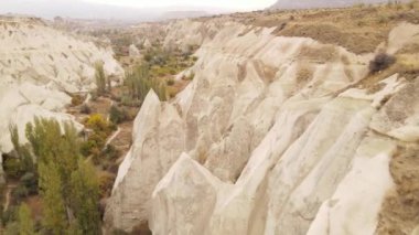Kapadokya hava manzarası. Hindi. Goreme Ulusal Parkı