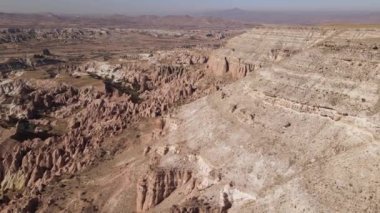 Kapadokya hava manzarası. Hindi. Goreme Ulusal Parkı