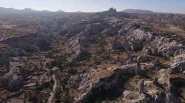 Kapadokya hava manzarası. Hindi. Goreme Ulusal Parkı