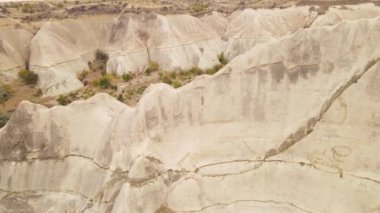 Kapadokya hava manzarası. Hindi. Goreme Ulusal Parkı