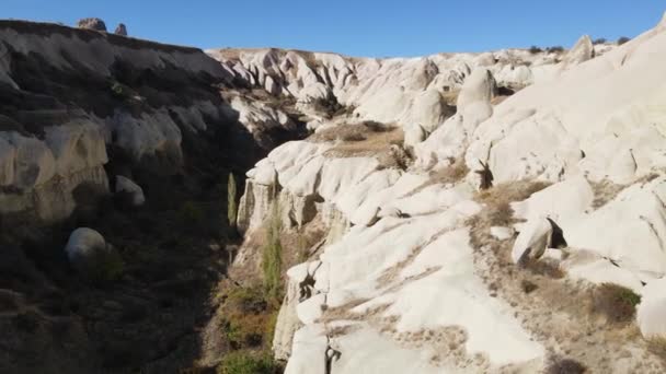 Cappadocia paesaggio vista aerea. Tacchino. Parco nazionale di Goreme — Video Stock