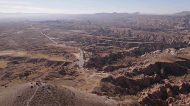 Kapadokya hava manzarası. Hindi. Goreme Ulusal Parkı