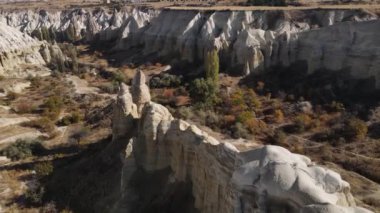 Kapadokya hava manzarası. Hindi. Goreme Ulusal Parkı