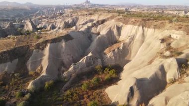 Kapadokya hava manzarası. Hindi. Goreme Ulusal Parkı