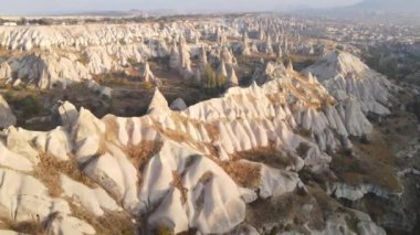 Kapadokya hava manzarası. Hindi. Goreme Ulusal Parkı