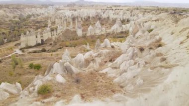Kapadokya hava manzarası. Hindi. Goreme Ulusal Parkı
