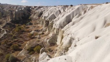 Kapadokya hava manzarası. Hindi. Goreme Ulusal Parkı