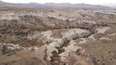 Kapadokya hava manzarası. Hindi. Goreme Ulusal Parkı