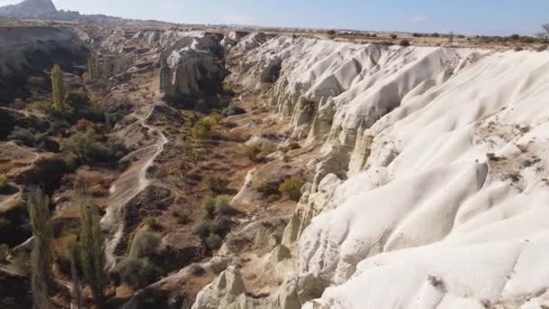 Capadocia vista aérea del paisaje. Pavo. Parque Nacional Goreme — Vídeo de stock