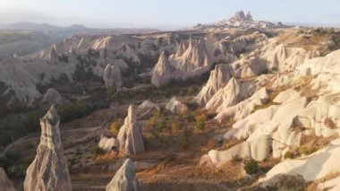 Kapadokya hava manzarası. Hindi. Goreme Ulusal Parkı