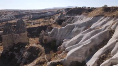 Kapadokya hava manzarası. Hindi. Goreme Ulusal Parkı