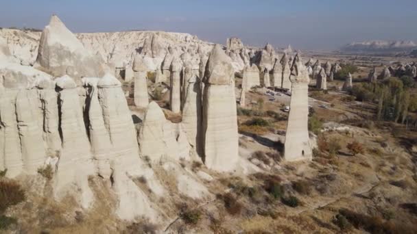 Cappadoce paysage vue aérienne. La Turquie. Parc national de Goreme — Video