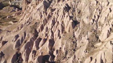 Kapadokya hava manzarası. Hindi. Goreme Ulusal Parkı