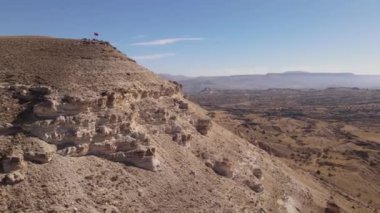 Kapadokya hava manzarası. Hindi. Goreme Ulusal Parkı