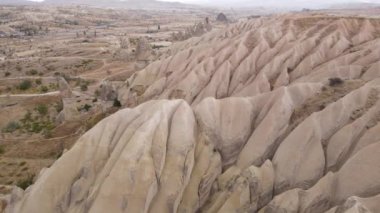 Kapadokya hava manzarası. Hindi. Goreme Ulusal Parkı