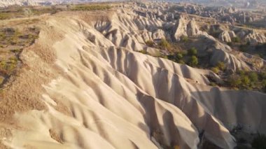 Kapadokya hava manzarası. Hindi. Goreme Ulusal Parkı