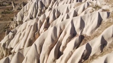 Kapadokya hava manzarası. Hindi. Goreme Ulusal Parkı