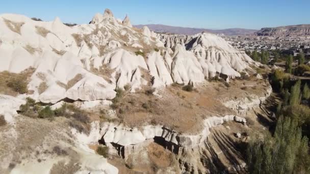 Capadocia vista aérea del paisaje. Pavo. Parque Nacional Goreme — Vídeo de stock