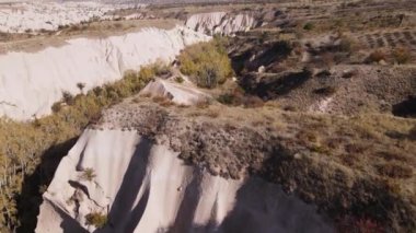 Kapadokya hava manzarası. Hindi. Goreme Ulusal Parkı