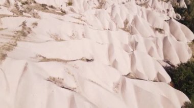 Kapadokya hava manzarası. Hindi. Goreme Ulusal Parkı
