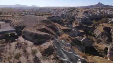 Kapadokya hava manzarası. Hindi. Goreme Ulusal Parkı