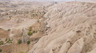 Kapadokya hava manzarası. Hindi. Goreme Ulusal Parkı