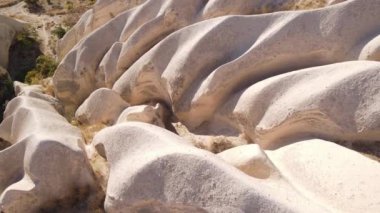 Kapadokya hava manzarası. Hindi. Goreme Ulusal Parkı