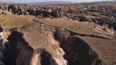 Kapadokya hava manzarası. Hindi. Goreme Ulusal Parkı