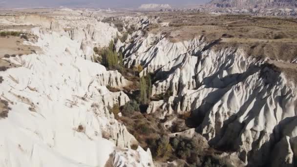 Cappadocia landscape aerial view. Turkey. Goreme National Park — Stock Video