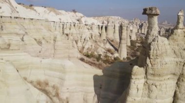 Kapadokya hava manzarası. Hindi. Goreme Ulusal Parkı