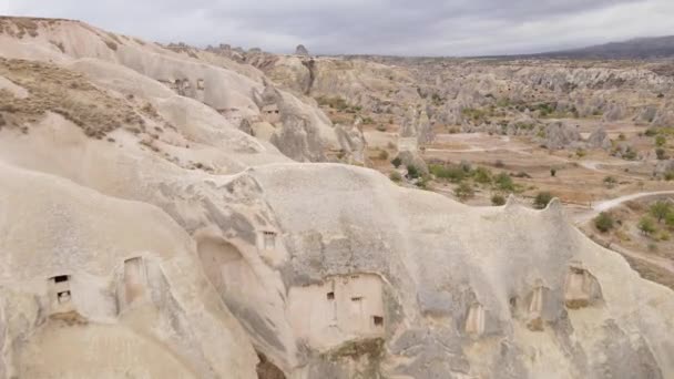 Kapadokya hava manzarası. Hindi. Goreme Ulusal Parkı — Stok video