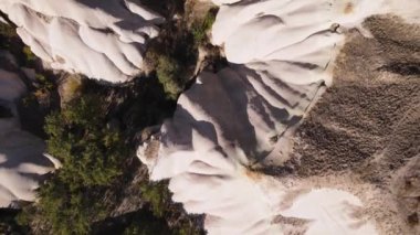 Kapadokya hava manzarası. Hindi. Goreme Ulusal Parkı