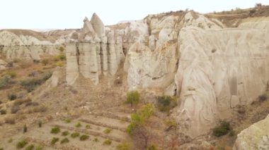 Kapadokya hava manzarası. Hindi. Goreme Ulusal Parkı