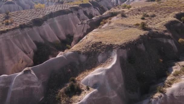 Capadocia vista aérea del paisaje. Pavo. Parque Nacional Goreme — Vídeo de stock