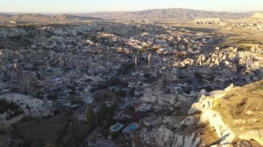 Kapadokya hava manzarası. Hindi. Goreme Ulusal Parkı