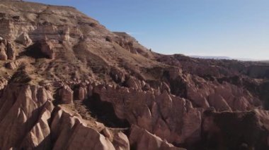Kapadokya hava manzarası. Hindi. Goreme Ulusal Parkı