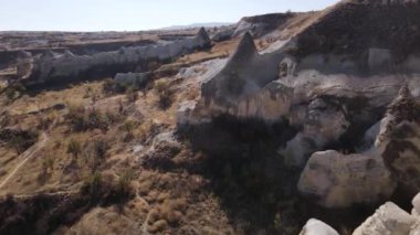 Kapadokya hava manzarası. Hindi. Goreme Ulusal Parkı